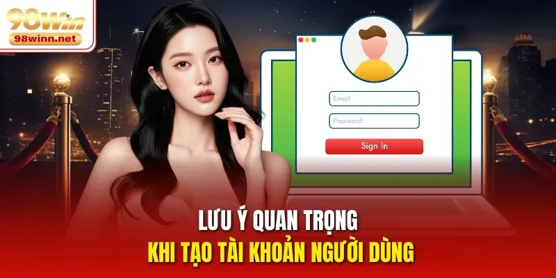 Lưu ý quan trọng khi tạo tài khoản người dùng